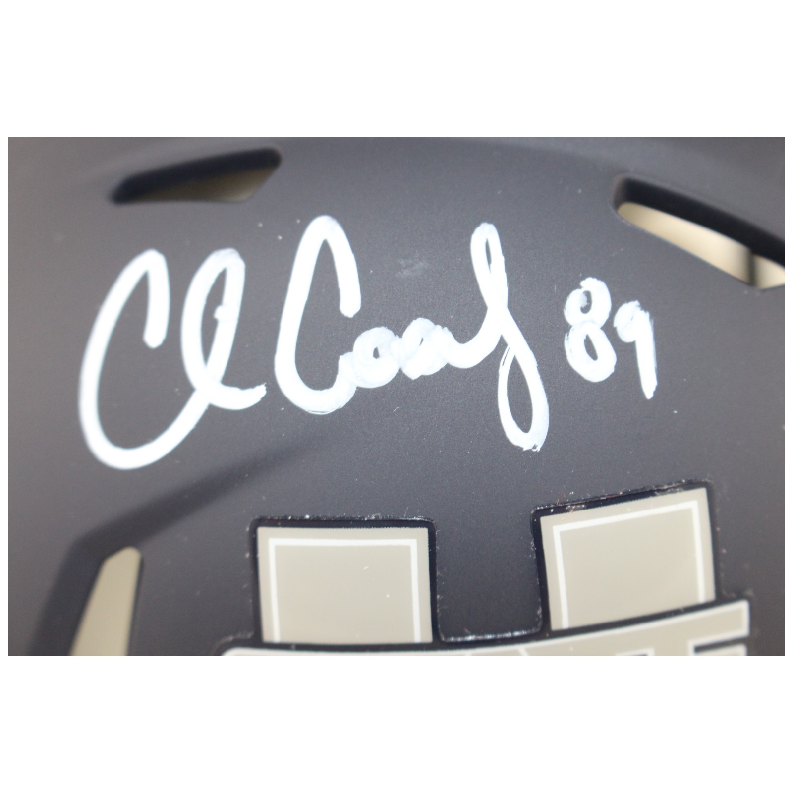 Chris Cooley Autographed Utah State Aggies Mini Helmet Beckett Witness 52884