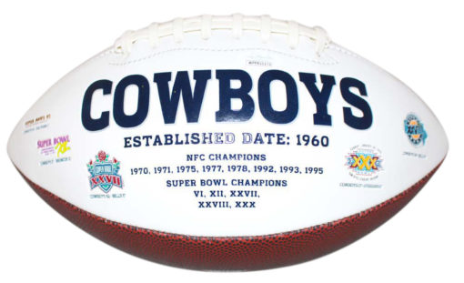 Amari Cooper Autographed/Signed Dallas Cowboys White Logo Football JSA 24009