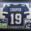 Amari Cooper Autographed/Signed Dallas Cowboys Framed Blue XL Jersey JSA 11067