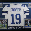 Amari Cooper Autographed/Signed Dallas Cowboys Framed White XL Jersey JSA 11063