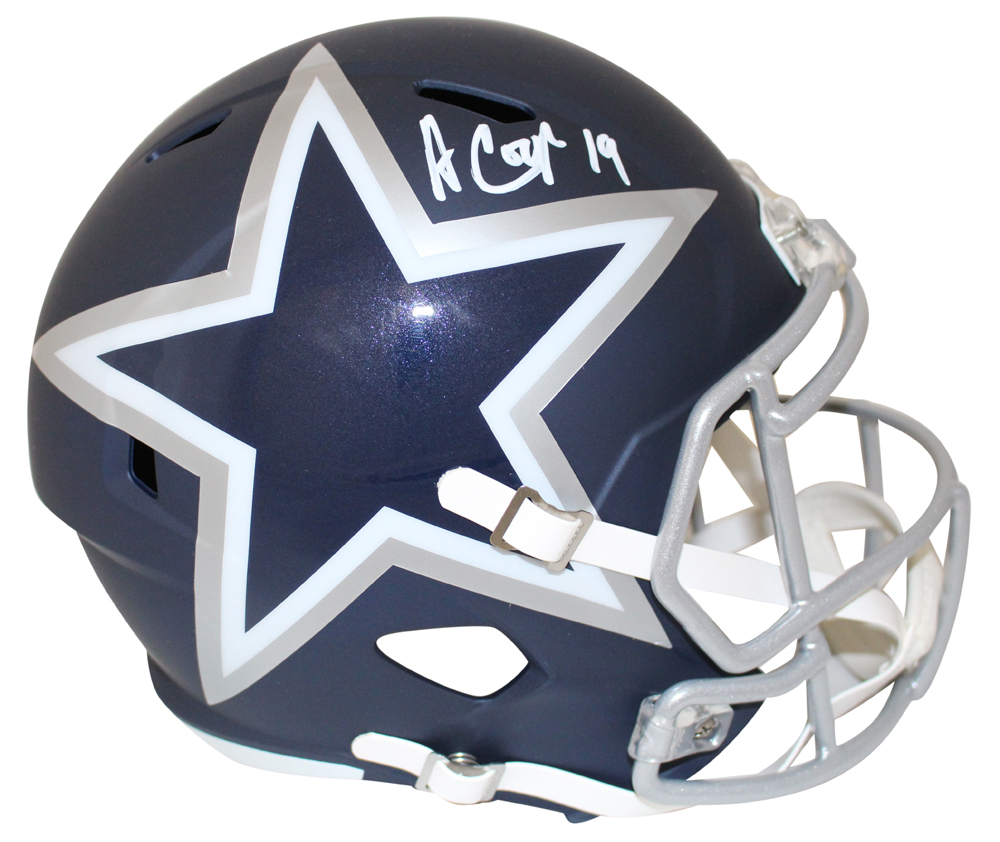 Amari Cooper Autographed/Signed Dallas Cowboys AMP Helmet JSA 28005