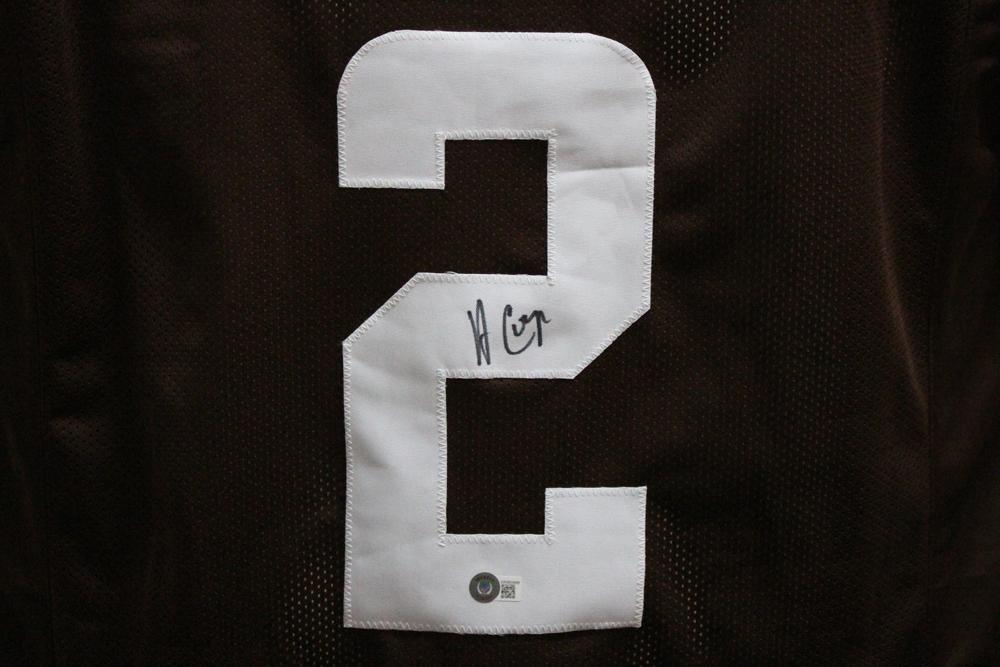 Amari Cooper Autographed/Signed Pro Style Brown XL Jersey Beckett