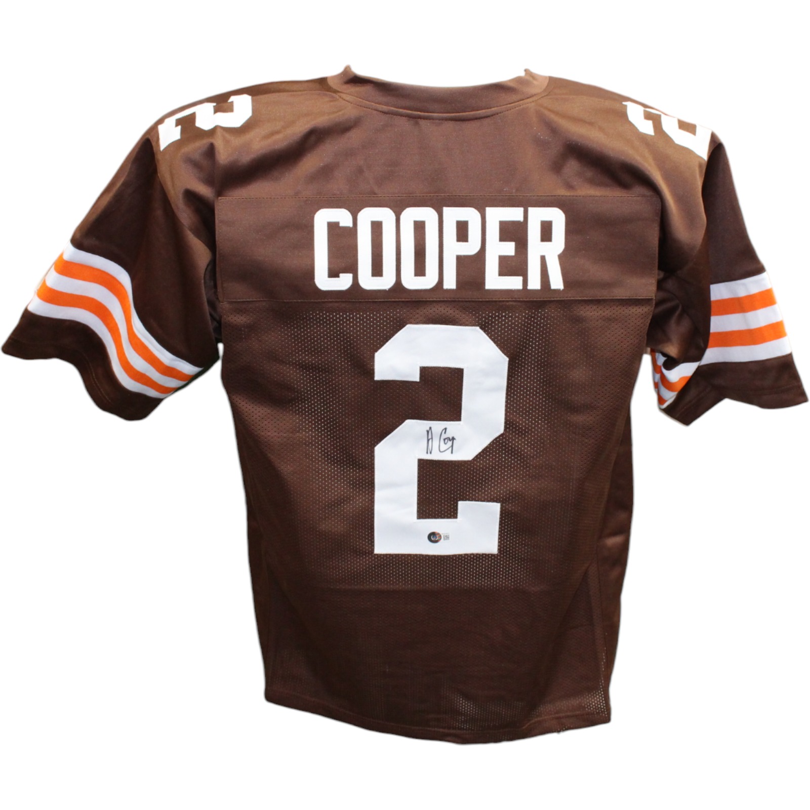 Amari Cooper Autographed/Signed Brown Pro Style Jersey Beckett