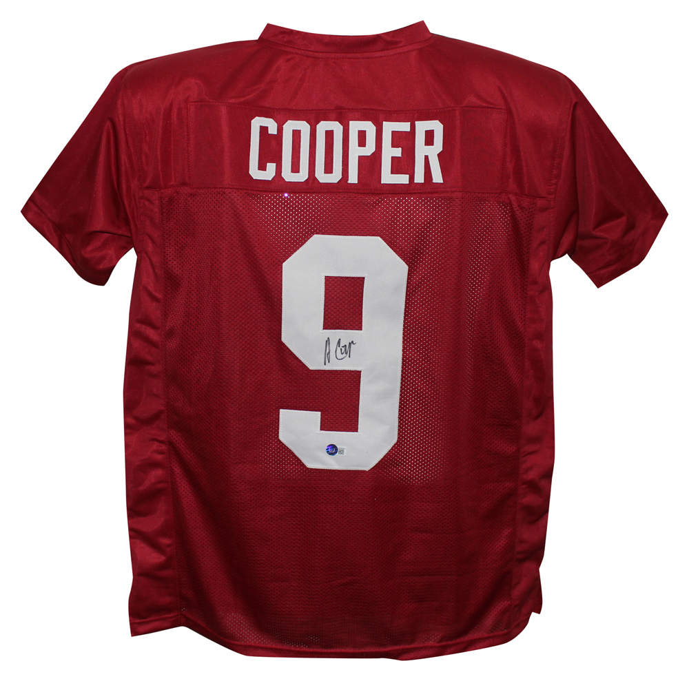 Amari Cooper Autographed/Signed College Style Red XL Jersey Beckett