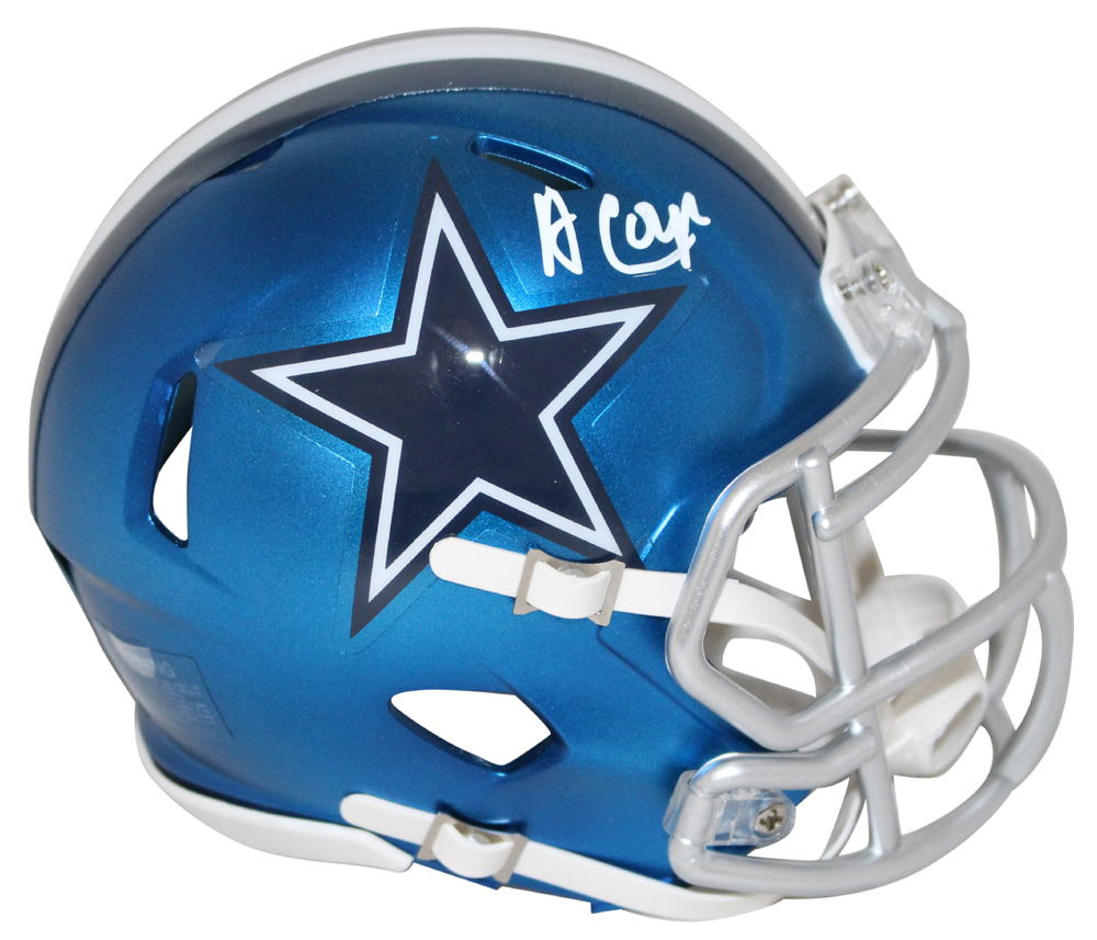 Amari Cooper Autographed/Signed Dallas Cowboys Blaze Mini Helmet JSA 28000