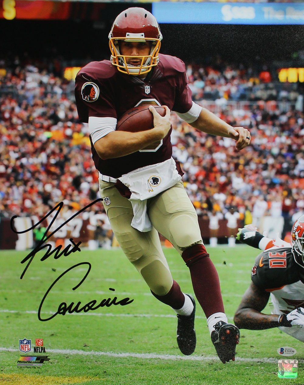 Kirk Cousins Autographed/Signed Washington Redskins 16x20 Photo BAS 29060