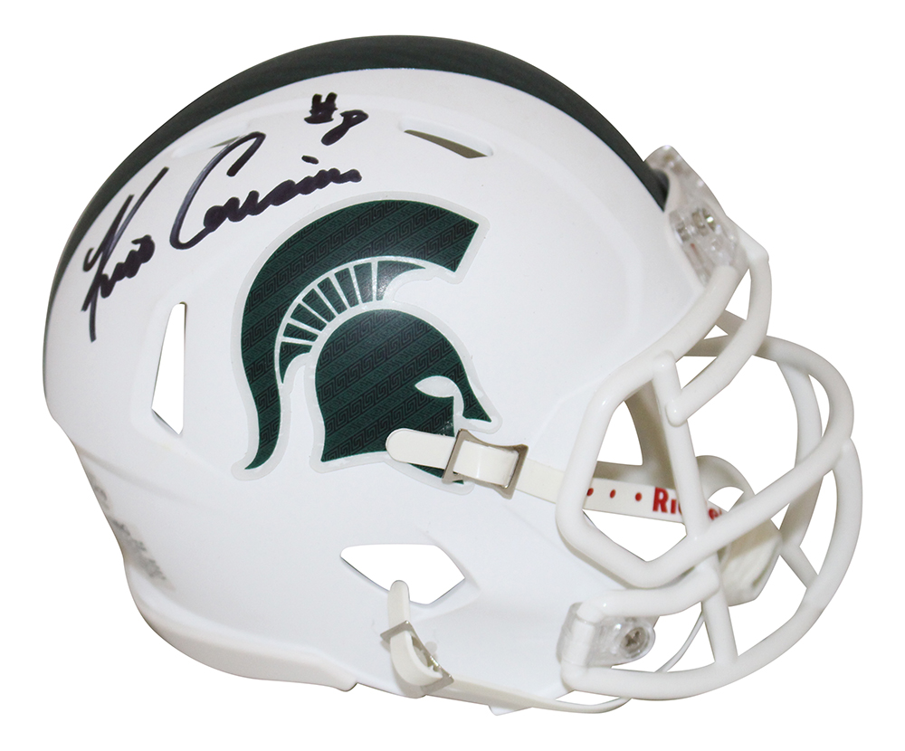 Kirk Cousins Autographed/Signed Michigan State White Mini Helmet BAS 28011