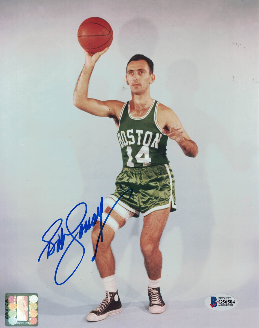 Bob Cousy Autographed/Signed Boston Celtics 8×10 Photo BAS 27109 PF Denver Autographs