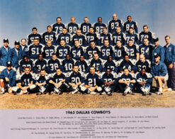 Dallas Cowboys 1963 Team Roster 8x10 Photo 48465