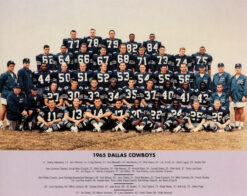 Dallas Cowboys 1965 Team Roster 8x10 Photo 48463