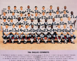 Dallas Cowboys 1966 Team Roster 8x10 Photo 48462