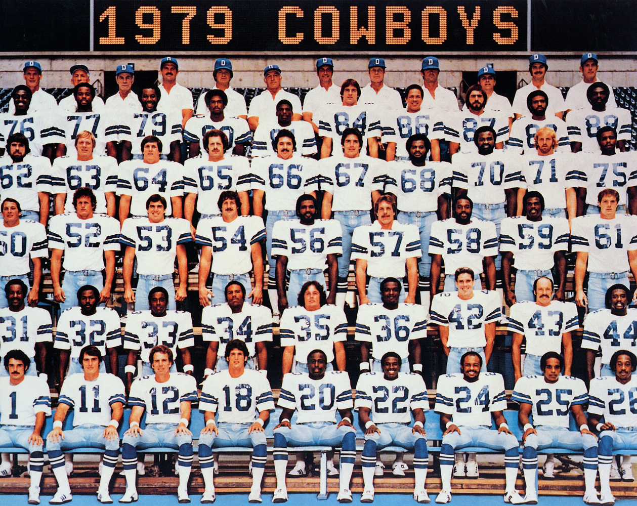 Dallas Cowboys 1979 Team Roster 8x10 Photo 48456