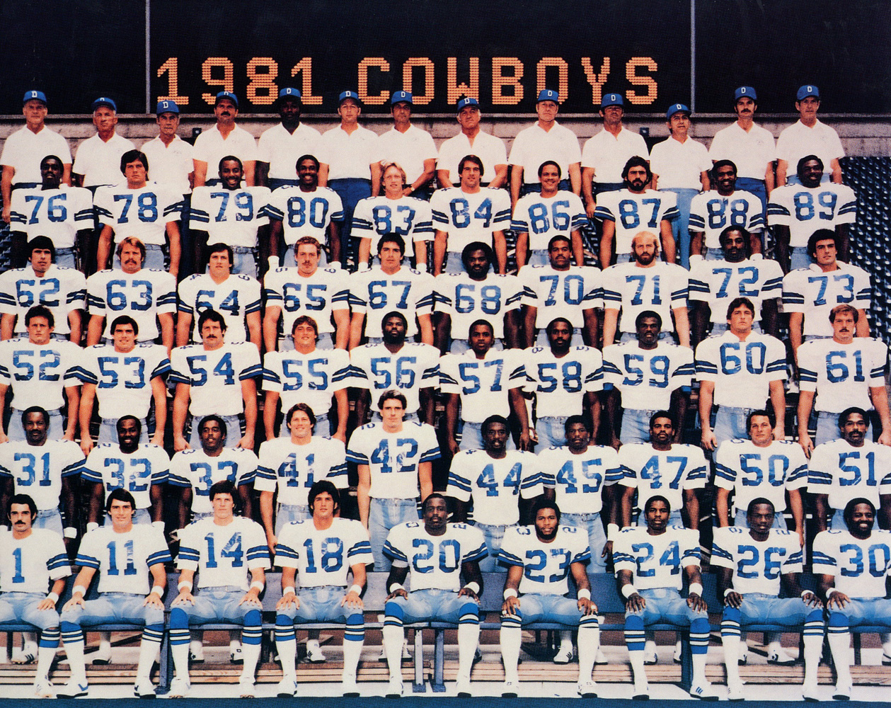 Dallas Cowboys 1981 Team Roster 8x10 Photo 48454