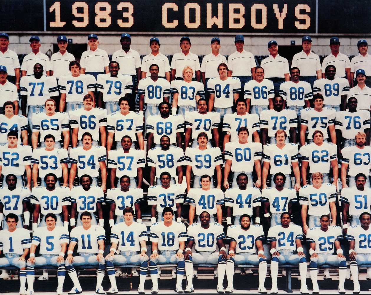 Dallas Cowboys 1983 Team Roster 8x10 Photo 48452