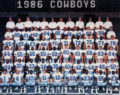 Dallas Cowboys 1986 Team Roster 8x10 Photo 48449