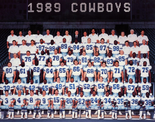 Dallas Cowboys 1989 Team Roster 8x10 Photo 48444