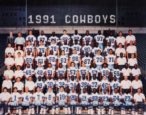 Dallas Cowboys 1991 Team Roster 8x10 Photo 48442
