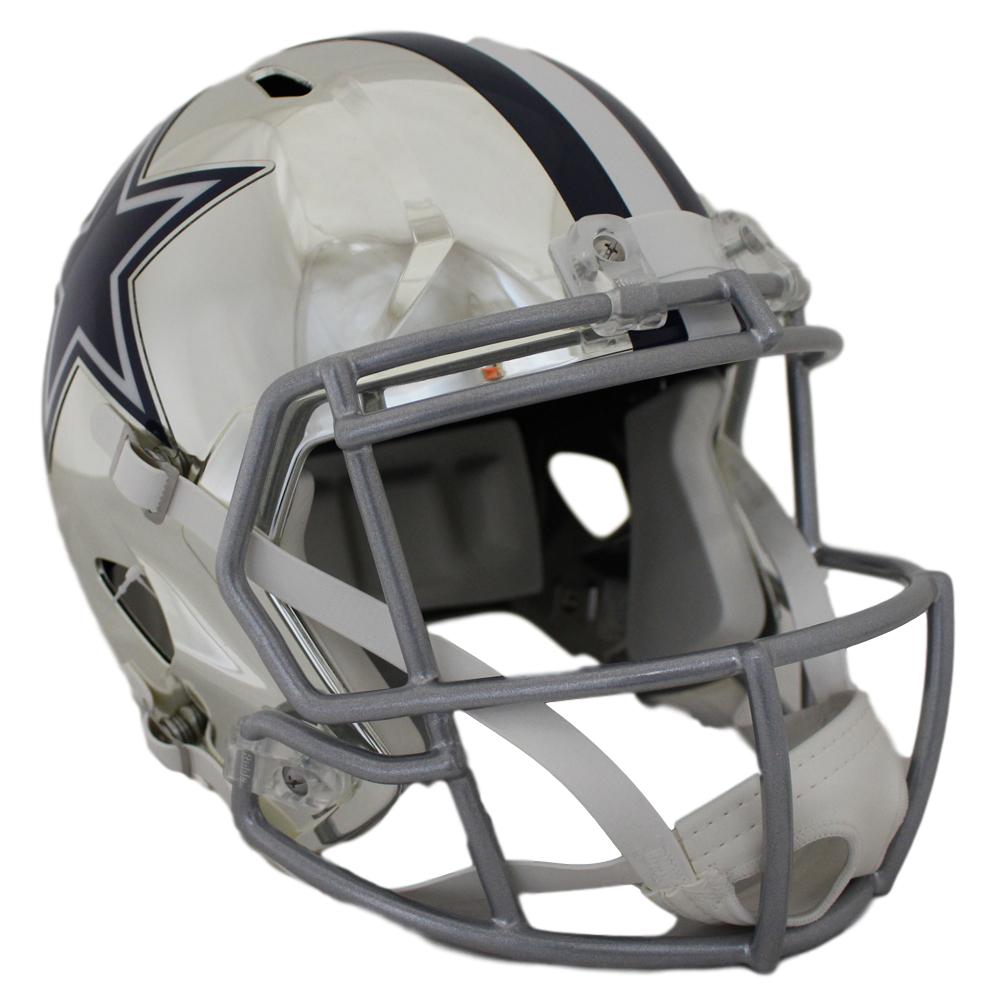 Dallas Cowboys Full Size Chrome Speed Replica Helmet New In Box 18597 – Denver Autographs
