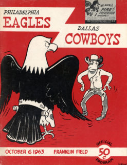 Dallas Cowboys vs Philadelphia Eagles Program 10/6/1963 Franklin Field