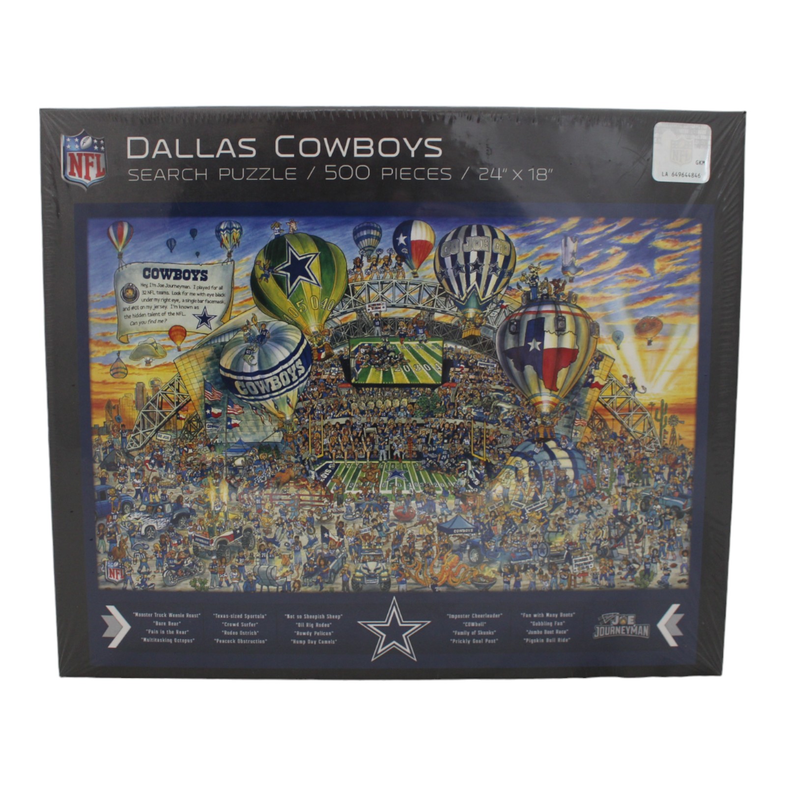 Dallas Cowboys 18"x24" YouTheFan 500 Piece Joe Journeyman Puzzle 14451