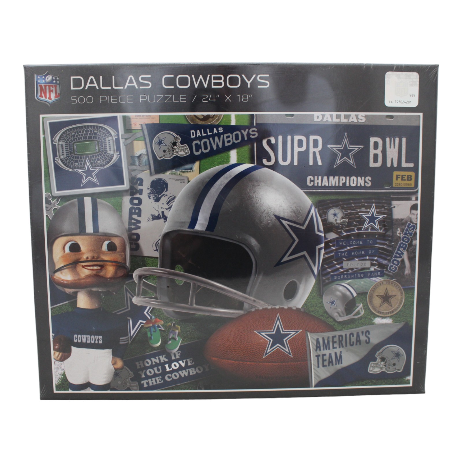 Dallas Cowboys 18"x24" YouTheFan 500 Piece Retro Series Puzzle