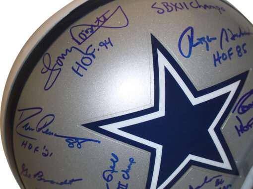 Dallas Cowboys Team Autographed SB XII Authentic VSR4 Helmet Beckett 34591