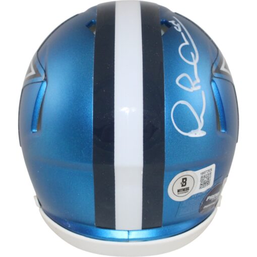 Dallas Cowboys Autographed Blaze Mini Helmet Aikman Emmitt Irvin Beckett 50317
