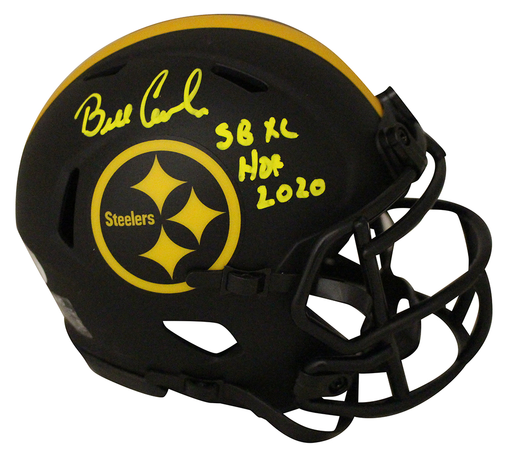 Bill Cowher Autographed Pittsburgh Steelers Eclipse Mini Helmet HOF JSA 29599