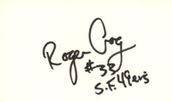 Roger Craig Autographed San Francisco 49ers Index Card SF 49ers BAS 45370