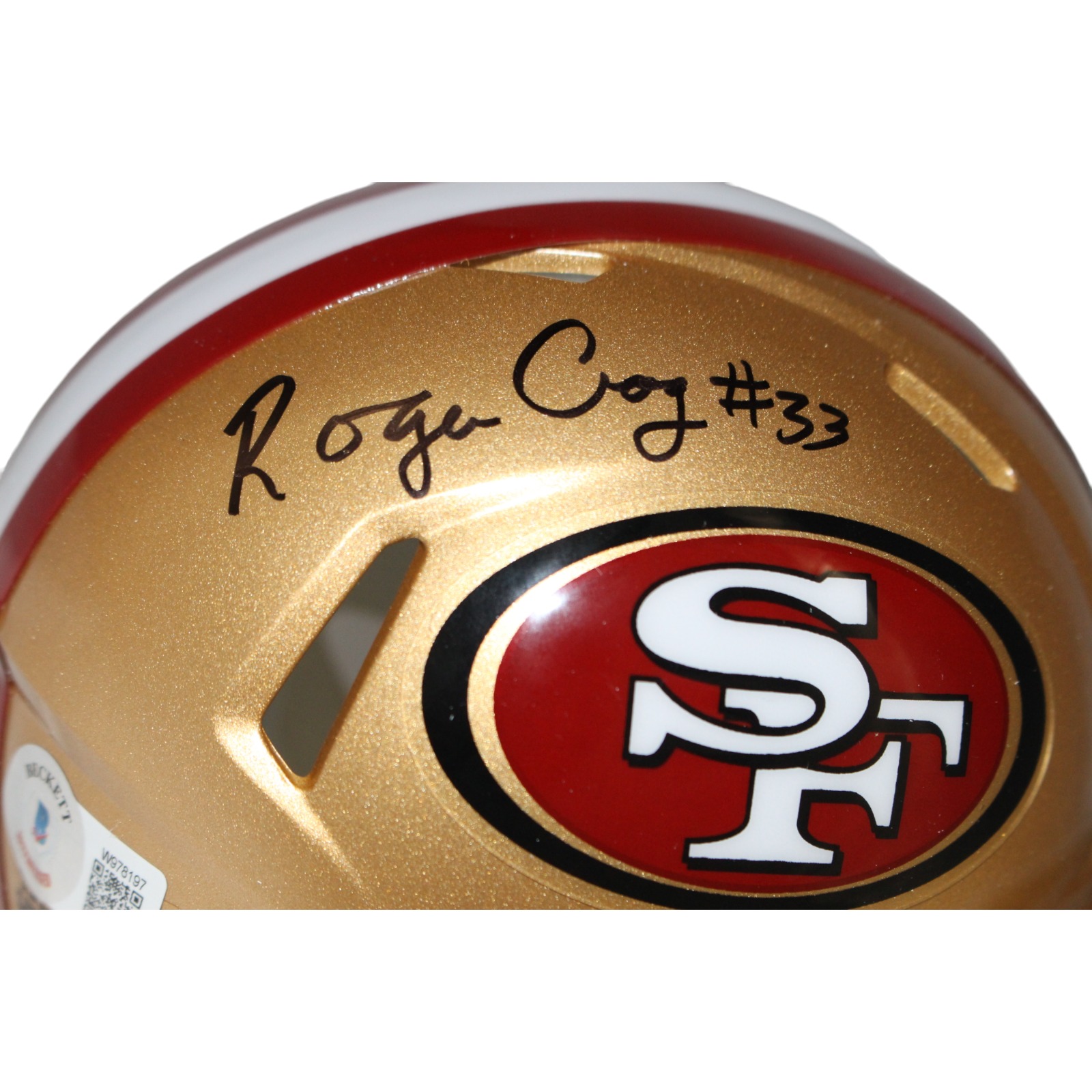 Roger Craig Autographed San Francisco 49ers Mini Helmet Beckett