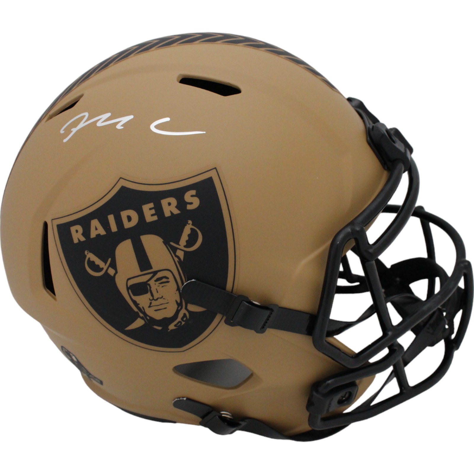 Maxx Crosby Signed Las Vegas Raiders F/S 23 Salute Helmet Beckett 45781