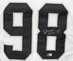 Maxx Crosby Autographed/Signed Pro Style White XL Jersey Beckett