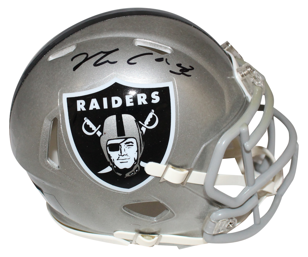 Maxx Crosby Autographed Las Vegas Raiders Flash Mini Helmet Beckett