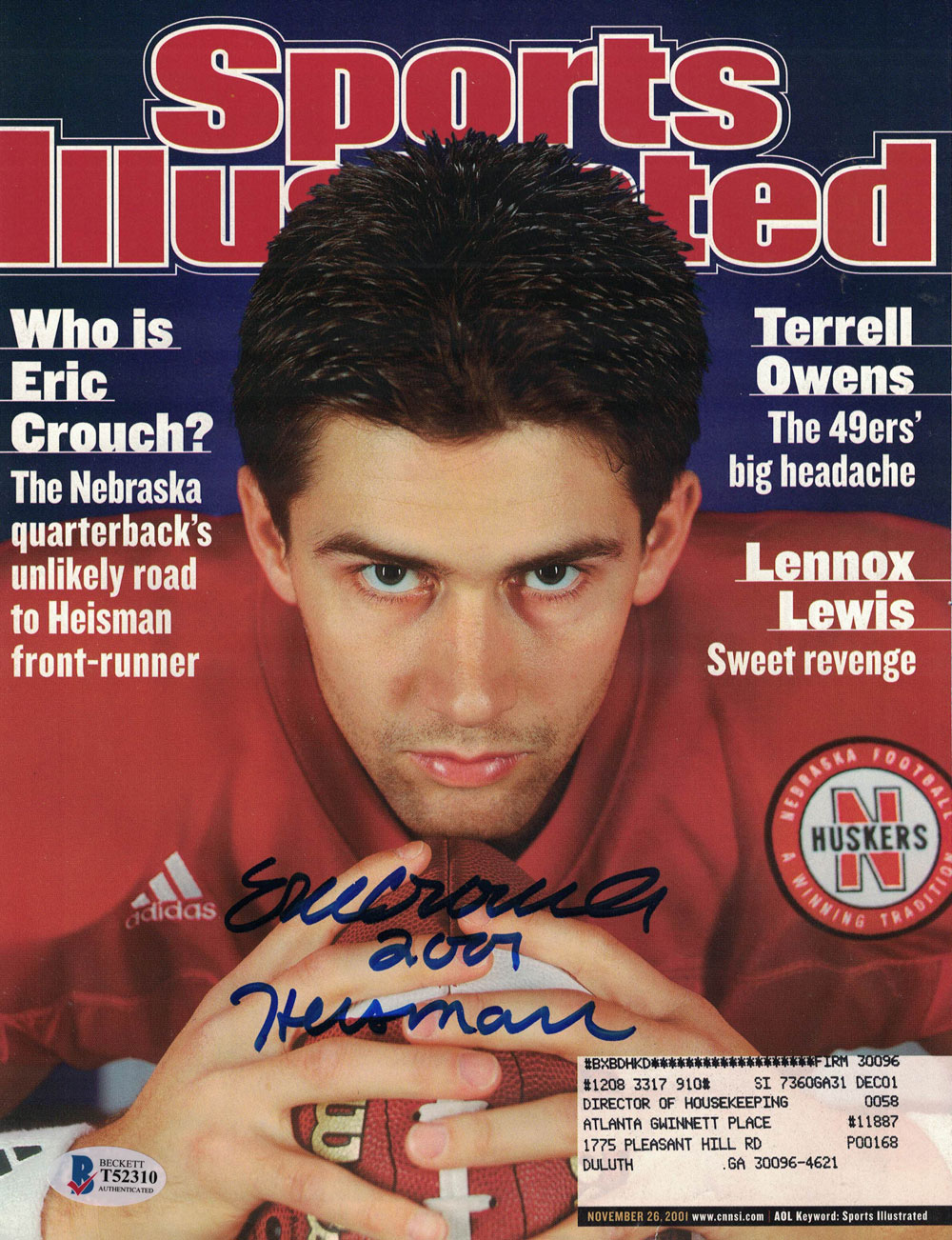 Eric Crouch Signed Nebraska Cornhuskers 2001 Sports ...