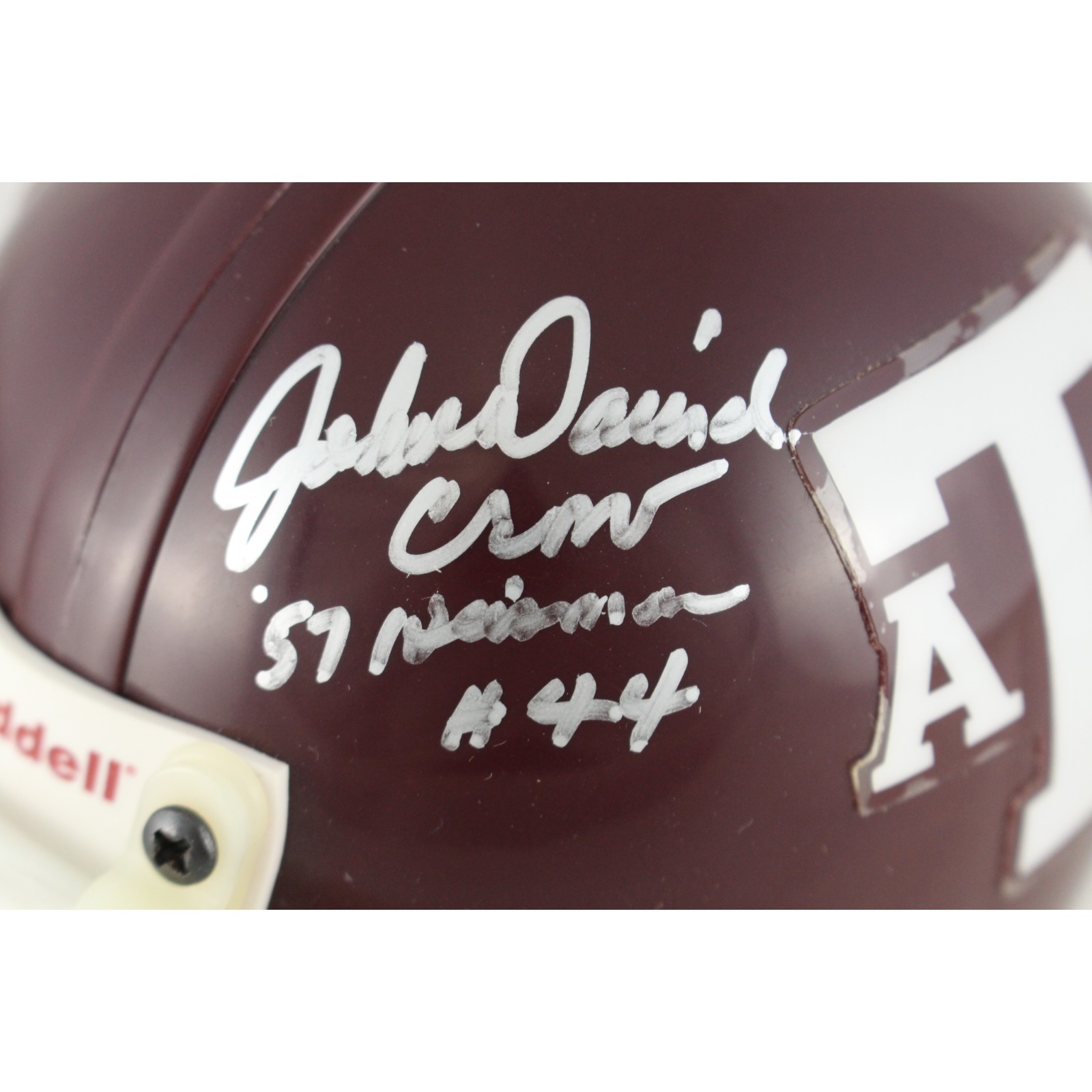 John David Crow Autographed Texas A&M Aggies Mini Helmet Heisman Beckett 52741 2 John David Crow Autographed Texas A&M Aggies Mini Helmet Heisman Beckett 52741