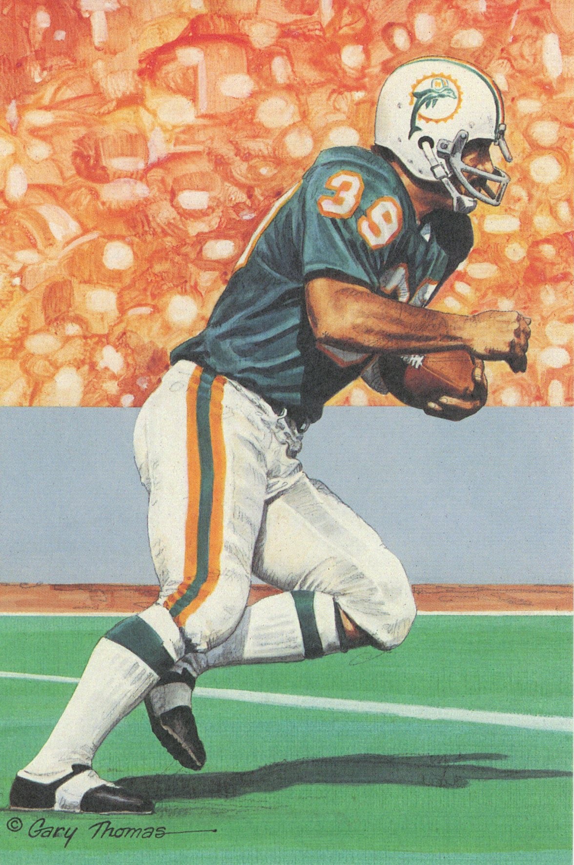 Larry Csonka Miami Dolphins Goal Line Art Card Series 5 No. 124 LE /5000 58057