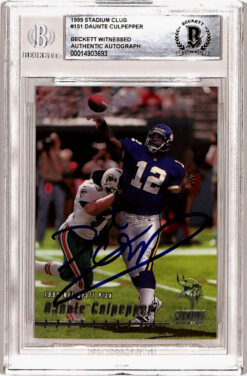 Daunte Culpepper Signed 1999 Upper Deck #151 Rookie Card Beckett Slab