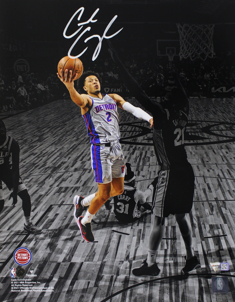 Cade Cunningham Signed Detroit Pistons Spotlight 11x14 Photo Fanatics