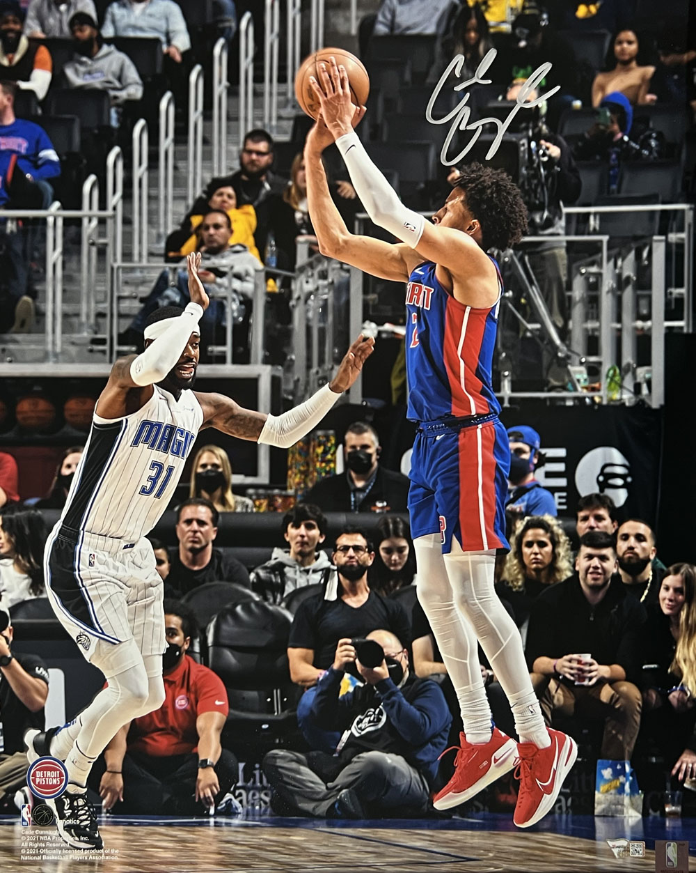 Cade Cunningham Autographed Detroit Pistons 16x20 Photo FAN