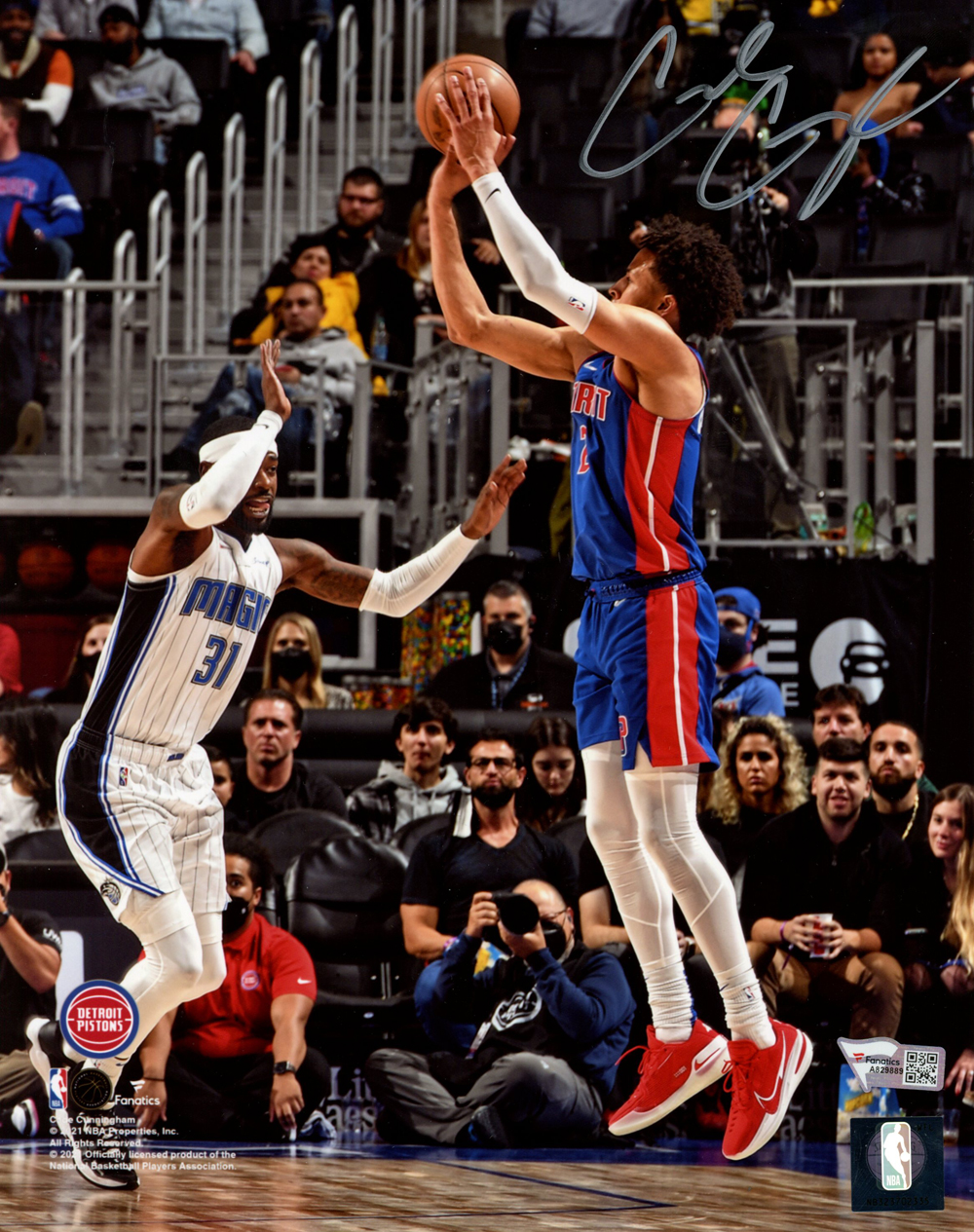 Cade Cunningham Autographed Detroit Pistons 8x10 Photograph Fanatics