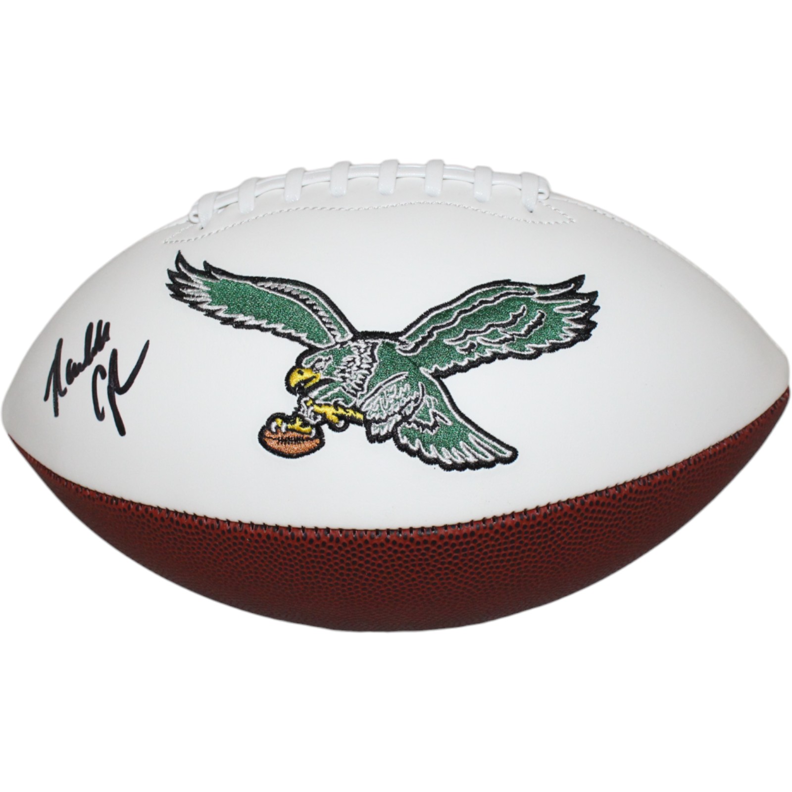 Randall Cunningham Signed Philadelphia Logo Football Beckett 43306