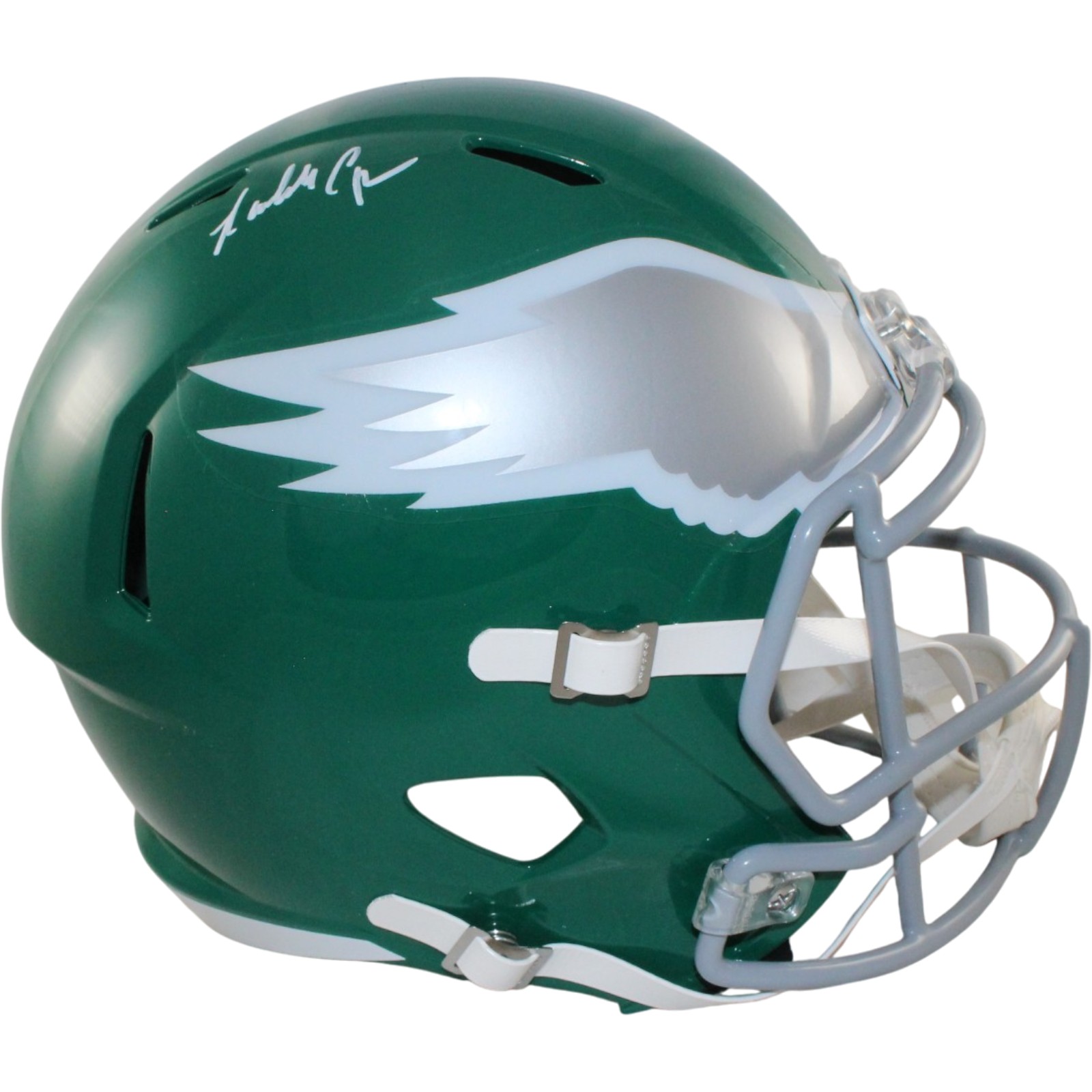 Randall Cunningham Autographed Philadelphia Eagles F/S TB Helmet Beckett Witness 55644