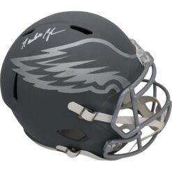 Randall Cunningham Signed Philadelphia Eagles Slate F/S Helmet BAS 45885