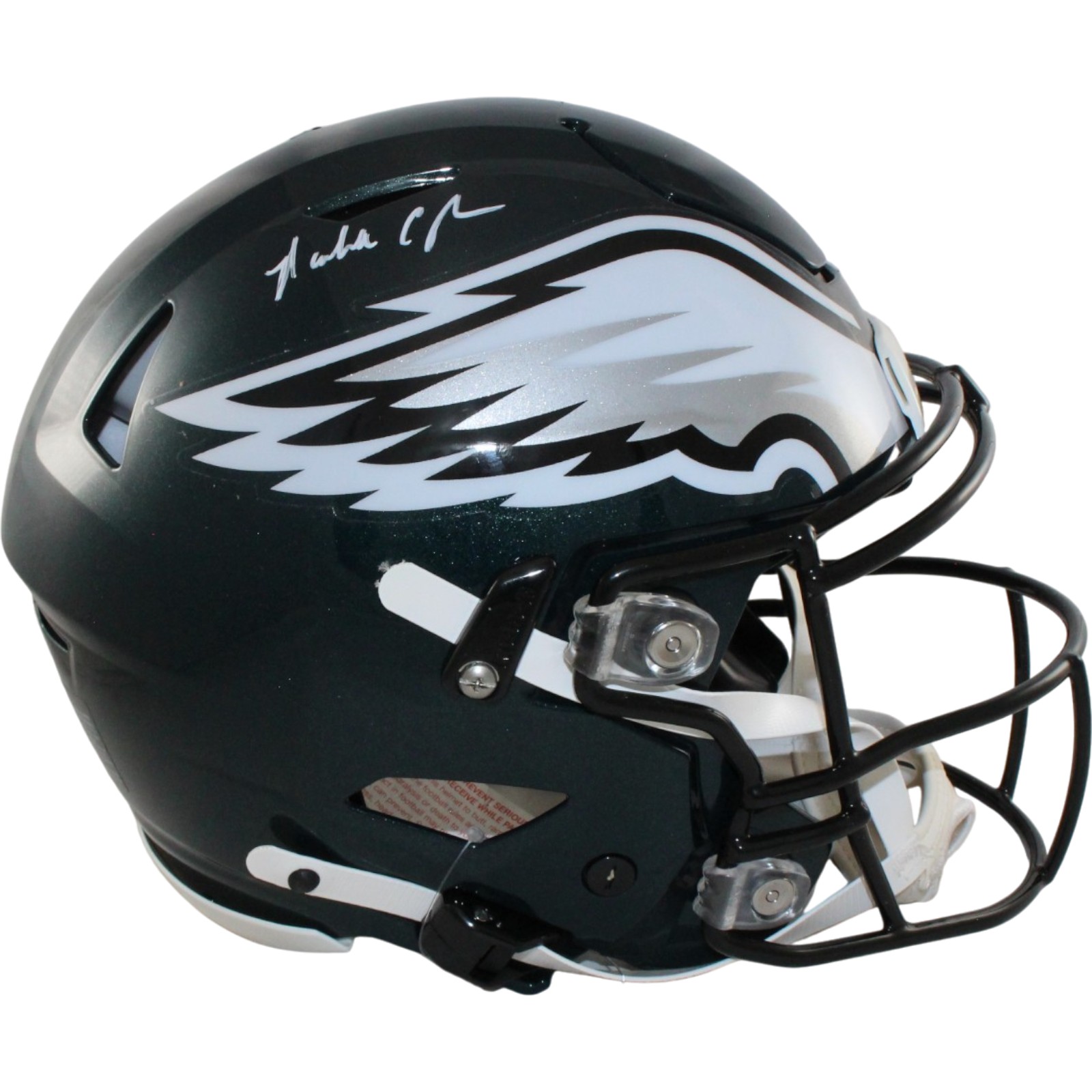 Randall Cunningham Signed Philadelphia Eagles SpeedFlex Helmet Beckett Witness 55645