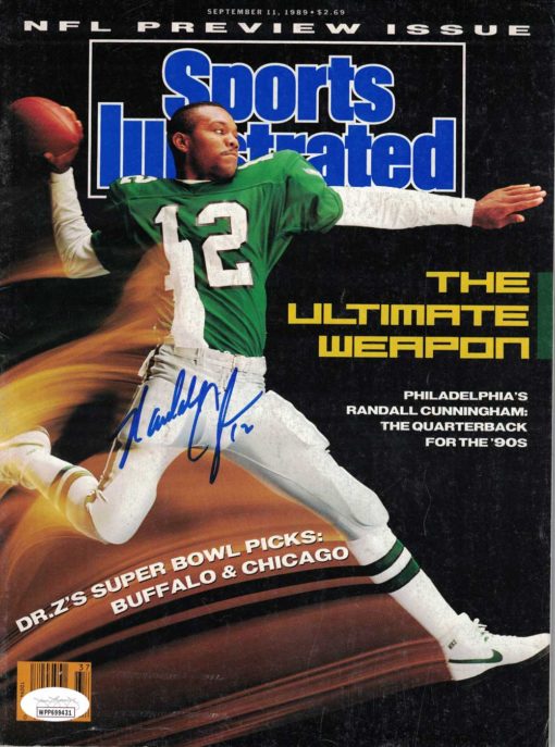 Randall Cunningham Signed Philadelphia Eagles 1989 Sports Illustrated JSA 25526