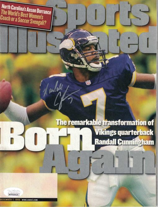 Randall Cunningham Signed Minnesota Vikings 1998 Sports Illustrated JSA 25528