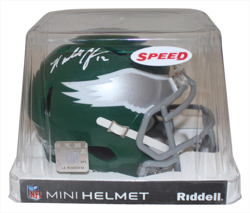 Randall Cunningham Signed Philadelphia Eagles TB Mini Helmet Beckett 38874