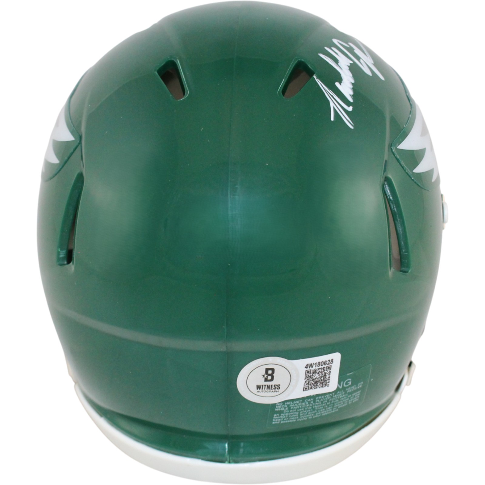Randall Cunningham Autographed Philadelphia Eagles Mini Helmet TB Beckett 53205 3 Randall Cunningham Autographed Philadelphia Eagles Mini Helmet TB Beckett 53205