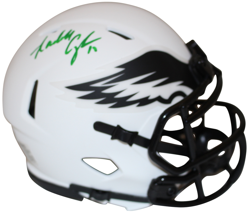 Randall Cunningham Signed Philadelphia Eagles Lunar Mini Helmet Beckett