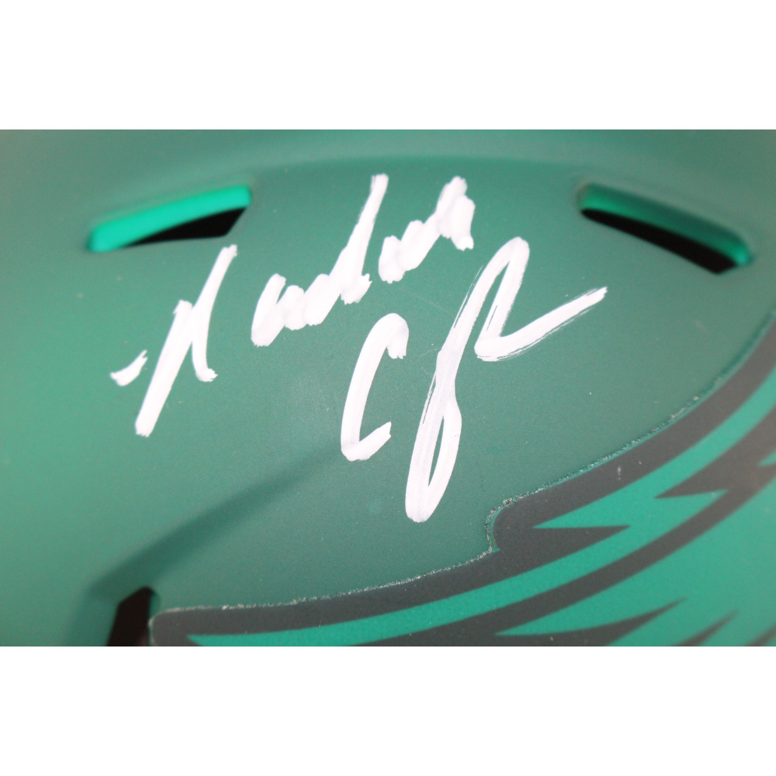 Randall Cunningham Autographed Philadelphia Eagles Mini Helmet Rave BAS W 53201 2 Randall Cunningham Autographed Philadelphia Eagles Mini Helmet Rave BAS W 53201